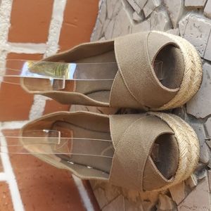 Tory Burch | Brown Espadrille Wedge Open Toe Size 10B Spain